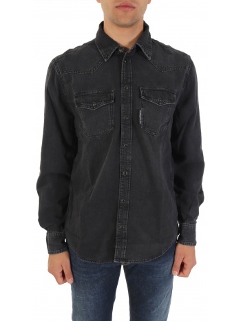 karl lagerfeld πουκαμισο jeans pockets μαυρο σε προσφορά