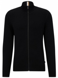 boss πλεκτο fullzip mentolo μαυρο