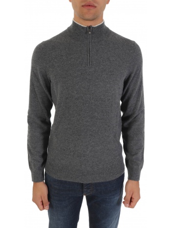 boss πλεκτο halfzip mario γκρι σε προσφορά