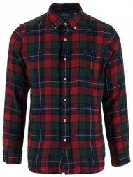ralph lauren πουκαμισο καρω button down custom fit muti κοκκινο