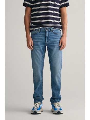 gant παντελονι jeans slim fit mid blue
