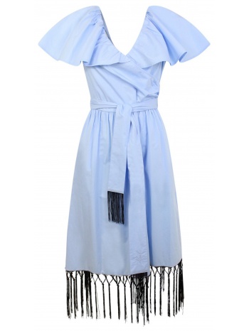 karl lagerfeld φορεμα κρουαζε βολαν ζωνη κροσια τελειωμα σε προσφορά