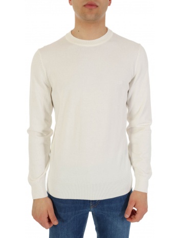 boss πλεκτο round neck pacas-l υπολευκο σε προσφορά