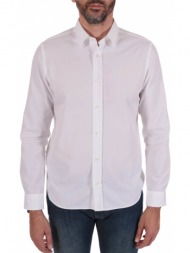 hugo πουκαμισο straight fit emero λευκο