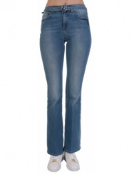 pinko παντελονι jeans flora 23 flair pj689 denim blue νπλε