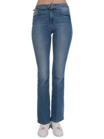 pinko παντελονι jeans flora 23 flair pj689 denim blue νπλε σε προσφορά