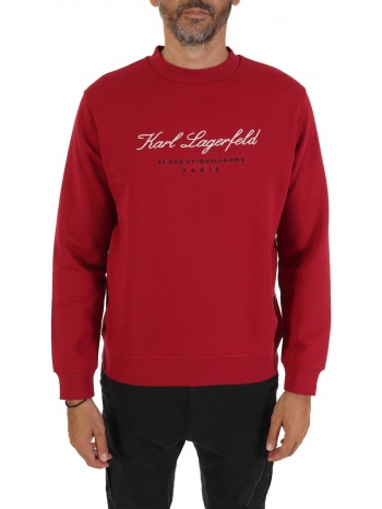 karl lagerfeld φουτερ crew neck logo κοκκινο σε προσφορά