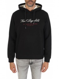 karl lagerfeld φουτερ hoodie logo μαυρο