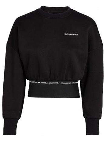 karl lagerfeld φουτερ croped branded elastic λαστιχο μεση σε προσφορά