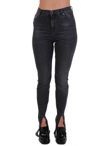 pinko παντελονι susanna 2 skinny ανοιγμα κατω σκουρο γκρι σε προσφορά