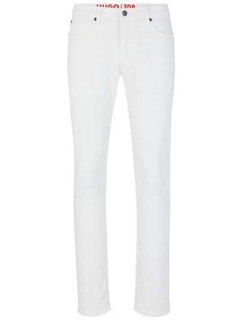 hugo παντελονι jeans slim fit hugo 708 λευκο σε προσφορά