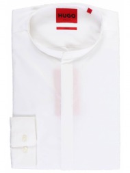 hugo πουκαμισο mao extra slim fit stretch enrique λευκο
