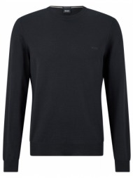 boss πλεκτο round neck botto-l μαυρο