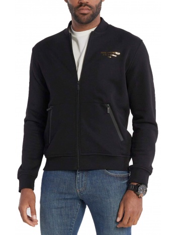 karl lagerfeld φουτερ fullzip logo μαυρο-χρυσο σε προσφορά
