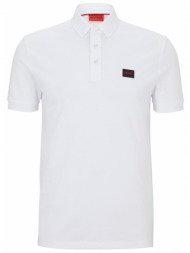 hugo polo slim fit dereso232 λευκο
