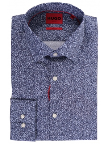 hugo πουκαμισο μικροσχεδιο slim fit easy iron kenno μπλε σε προσφορά