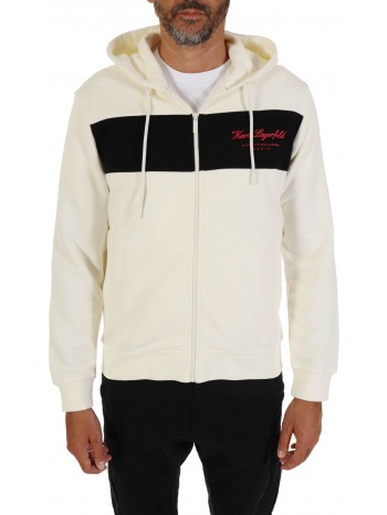 karl lagerfeld φουτερ ziphood logo υπολευκο-μαυρο σε προσφορά