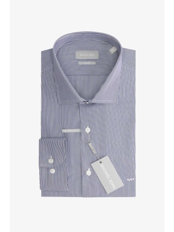 michael kors πουκαμισο ριγε slim fit easy iron stretch