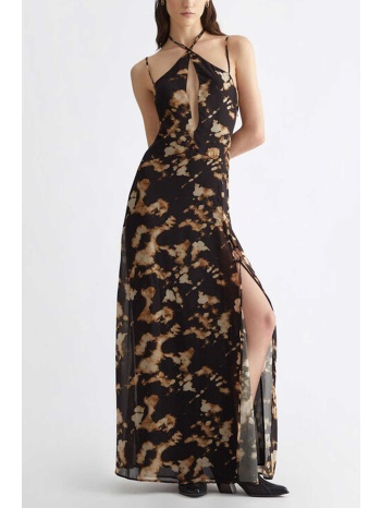 liu jo georgette φορεμα maxi all over print ανοιγμα σε προσφορά