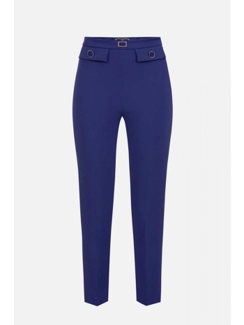 elisabetta franchi essentials παντελονι κουμπια logo μπλε σε προσφορά