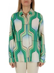 marella art 365 πουκαμισα sirena γεωμετρικο σχεδιο πολυχρωμο πρασινο