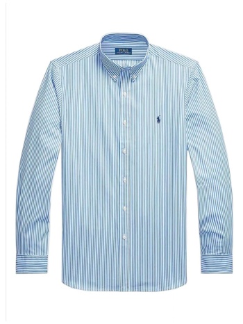 ralph lauren πουκαμισο ριγε button down custom fit stretch