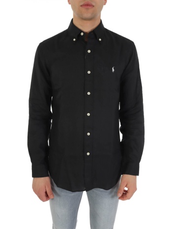 ralph lauren πουκαμισο button down custom fit λινο μαυρο σε προσφορά