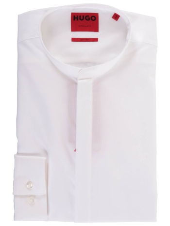 hugo πουκαμισο μαο extra slim fit enrique easy iron λευκο