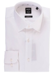 boss πουκαμισο slim fit stretch easy iron h-hank-kent-c1-214 λευκο
