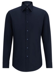 boss πουκαμισο slim fit stretch easy iron h-hank-kent-c1-214 μπλε