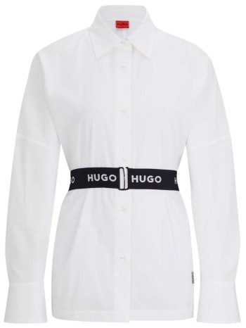 hugo πουκαμισο regular fit ζωνη etena λευκο