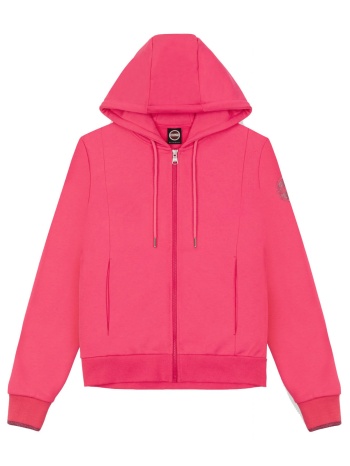 colmar φουtερ hoodie full zip ladies sweatshirt logo φουξια