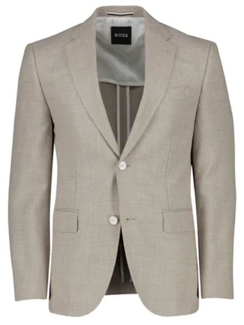boss σακακι μικροσχεδιο regular fit h-janson-flaps-232 μπεζ