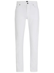 boss παντελονι jeans delaware 3-1 slim fit λευκο