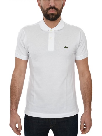 lacoste polo classic fit λευκο