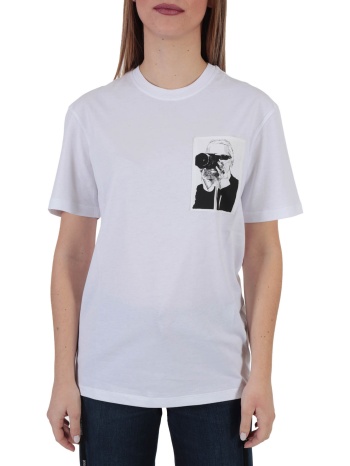 karl lagerfeld t-shirt legend pocket λευκο σε προσφορά
