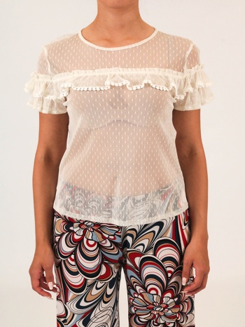 twenty-29 t-shirt διαφανεια φραμπαλα υπολευκο σε προσφορά