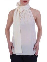 michael kors top παρτους ωμους δεσιμο λαιμο εκρου