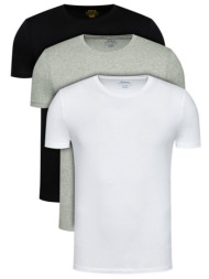 ralph lauren undershirt t-shirt 3-pack με λογοτυπο γκρι-λευκο-μαυρο