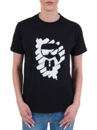 karl lagerfeld t-shirt ikonik graffiti μαυρο