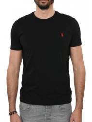 ralph lauren t-shirt custom slim fit κοντομανικο bsr μαυρο