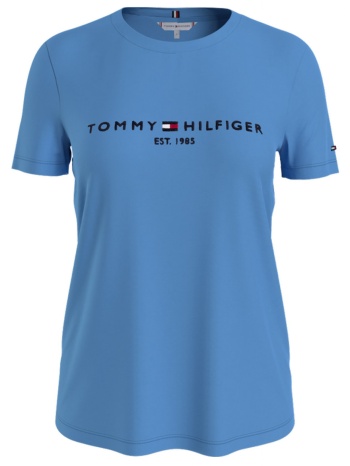 tommy hilfiger t-shirt woman c-neck regular logo μπλε ραφ σε προσφορά