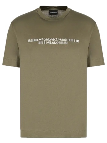 emporio armani t-shirt logo χακι σε προσφορά