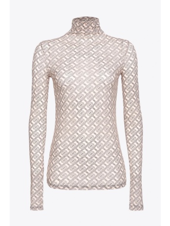 pinko top λουπετο lamu allover print μπεζ σε προσφορά