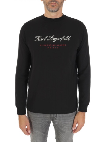 karl lagerfeld t-shirt logo 21 rue st-guillaume paris μαυρο σε προσφορά