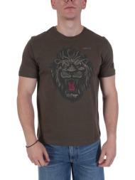 aeronautica militare t-shirt logo lion χακι