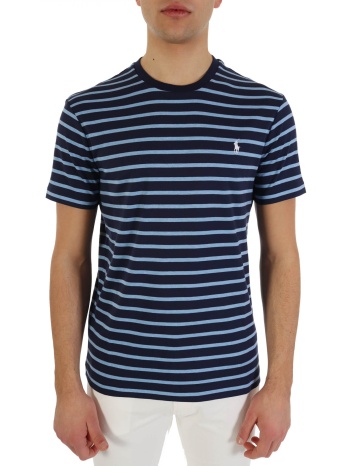 ralph lauren t- shirt ριγε custom slim fit logo μπλε σε προσφορά