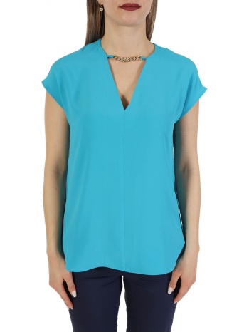 marella top aster αλυσιδα v-neck τυρκουαζ σε προσφορά