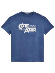 ralph lauren t- shirt classic fit cote d azure μπλε