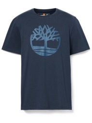timberland t-shirt brand tree regular fit μπλε